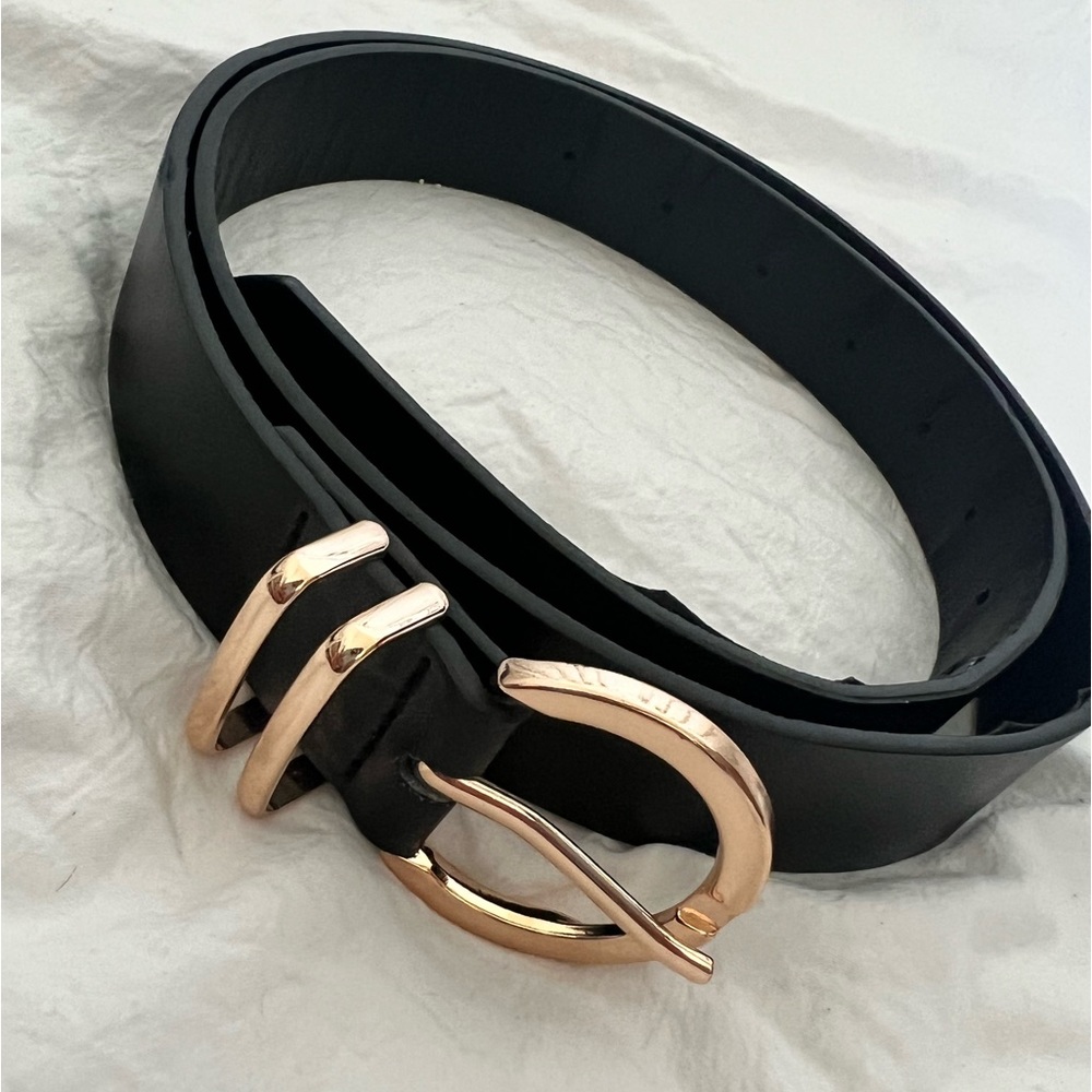 Black and gold belt